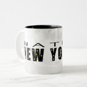 Tasse 2 Couleurs Natif New Yorkais noir (Devant gauche)