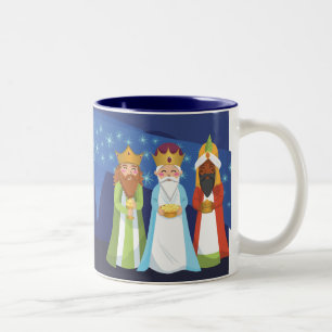 Tasse 2 Couleurs Nativité et les trois sages