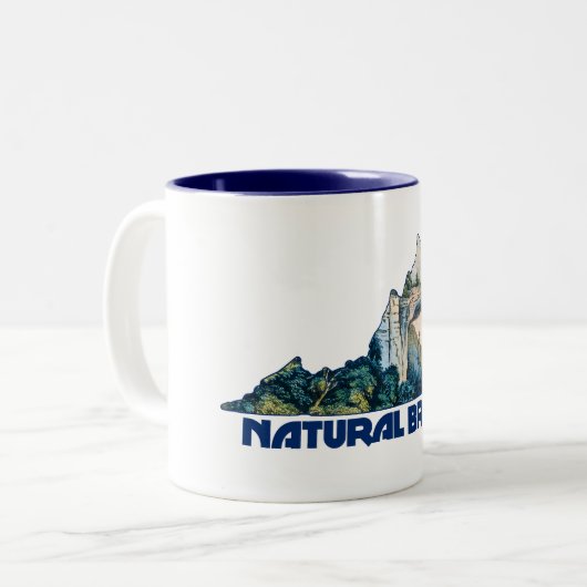 Tasse 2 Couleurs Natural Bridge Virginia State Map (Devant gauche)
