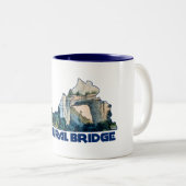 Tasse 2 Couleurs Natural Bridge Virginia State Map (Devant droit)