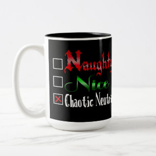 Tasse 2 Couleurs Naughty Or Nice Gamers Edition Noir