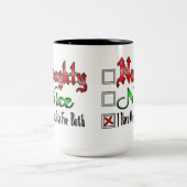 Tasse 2 Couleurs Naughty Ou Nice Flirty Blanc (Centre)