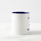 Tasse 2 Couleurs Nautique Nom de famille Beach House Ancre Bleu (Centre)