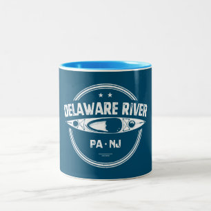 Tasse 2 Couleurs Navigation en kayak sur la rivière Delaware