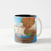 Tasse 2 Couleurs Navire pirate (Devant droit)