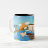 Tasse 2 Couleurs Navire pirate (Devant gauche)
