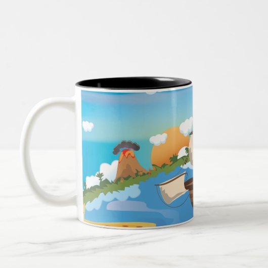 Tasse 2 Couleurs Navire pirate (Gauche)