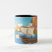 Tasse 2 Couleurs Navire pirate (Centre)