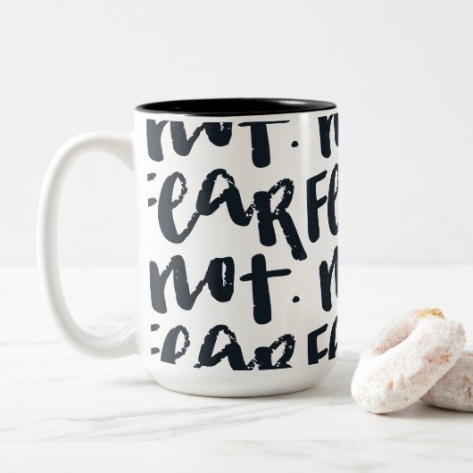 Tasse 2 Couleurs N'ayez pas peur (Avec donut)