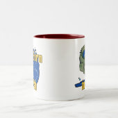Tasse 2 Couleurs Né à Fish Fishing TShirt (Centre)