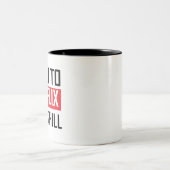 Tasse 2 Couleurs Né à netflix et un devis de refroidissement (Centre)