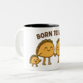 Tasse 2 Couleurs Né à Taco - Cute Taco Famille (Devant gauche)