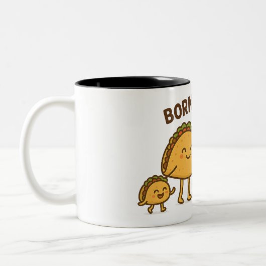 Tasse 2 Couleurs Né à Taco - Cute Taco Famille (Gauche)