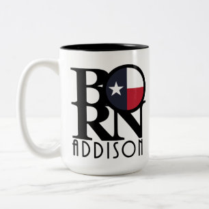 Tasse 2 Couleurs NÉ Addison Texas 15oz
