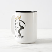 Tasse 2 Couleurs Né au Règne - (Devant gauche)