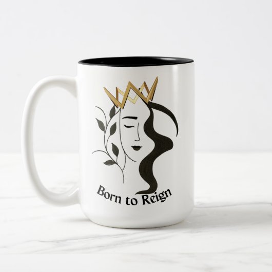 Tasse 2 Couleurs Né au Règne - (Gauche)