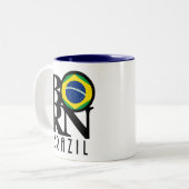 Tasse 2 Couleurs NÉ Brésil 11oz (Devant gauche)