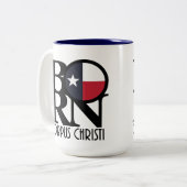 Tasse 2 Couleurs NÉ Corpus Christi Texas 15oz (Devant gauche)