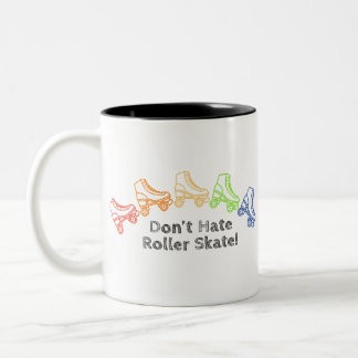 Tasse 2 Couleurs Ne détestez pas le roller LGBTQ+ Rainbow Derby