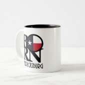 Tasse 2 Couleurs NÉ Fredericksburg TX (Devant gauche)