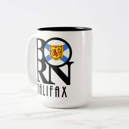 Tasse 2 Couleurs NÉ Halifax Nouvelle-Écosse 15oz (Devant gauche)