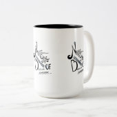 Tasse 2 Couleurs Ne jamais baisser vos normes Motivation devis (Devant droit)