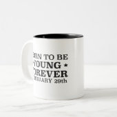 Tasse 2 Couleurs Né le 29 février (Devant gauche)