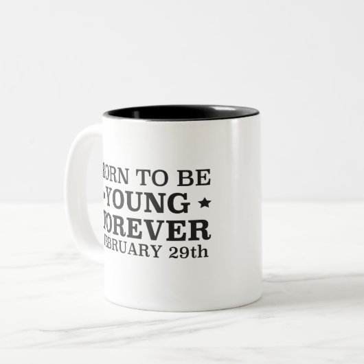Tasse 2 Couleurs Né le 29 février (Devant gauche)