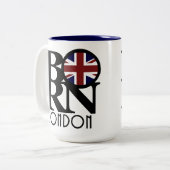 Tasse 2 Couleurs NÉ Londres 15oz (drapeau britannique) (Devant gauche)