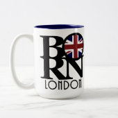 Tasse 2 Couleurs NÉ Londres 15oz (drapeau britannique) (Gauche)
