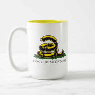 Tasse 2 Couleurs Ne marchez pas sur la viande drôle Gadsden drapeau