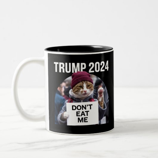 Tasse 2 Couleurs Ne me mangez pas de chats pour Trump 2024 (Gauche)