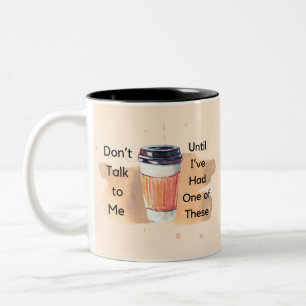 Tasse 2 Couleurs Ne me parlez pas — Addict au café