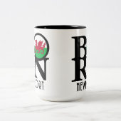 Tasse 2 Couleurs NÉ Newport Wales 15oz (Centre)