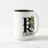 Tasse 2 Couleurs NÉ Oklahoma 15oz (Devant droit)