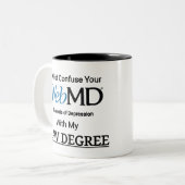 Tasse 2 Couleurs Ne pas confondre votre diagnostic WebMD de dépress (Devant gauche)