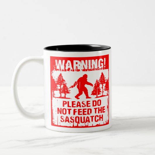 Tasse 2 Couleurs Ne Pas Nourrir Le Sasquatch #USAPatriotGraphics © (Gauche)