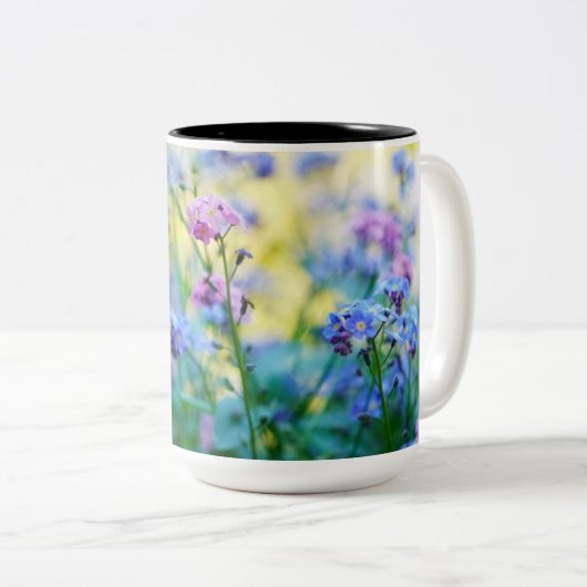 Tasse 2 Couleurs Ne pas oublier les fleurs (Devant droit)