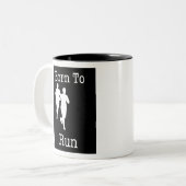 Tasse 2 Couleurs Né pour courir (Devant gauche)