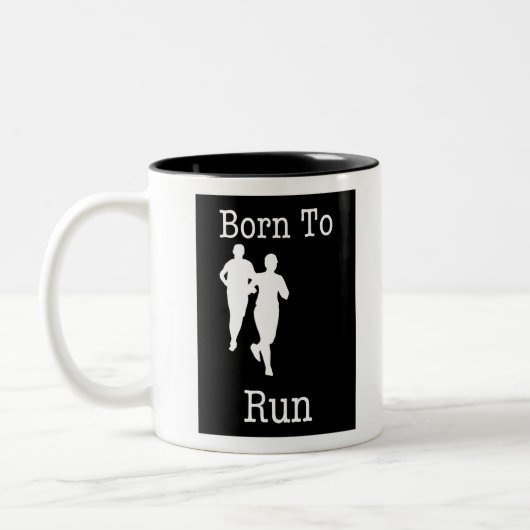Tasse 2 Couleurs Né pour courir (Gauche)