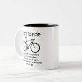 Tasse 2 Couleurs Né Pour Faire Un Vélo Obligé De Travailler (Devant gauche)