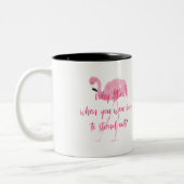 Tasse 2 Couleurs Né pour le Flamant rose Stand Out (Gauche)