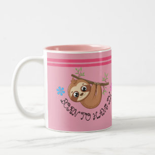 Tasse 2 Couleurs Né Pour S'Accrocher Funny Hanging Modèle de fe