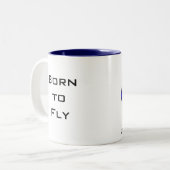 Tasse 2 Couleurs , Né pour voler, (Devant gauche)
