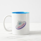 Tasse 2 Couleurs Né pour voyager mignon alien & soucoupe volante (Gauche)
