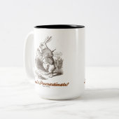 Tasse 2 Couleurs Ne procrastinez pas ! White Rabbit Watch Wonderlan (Devant gauche)