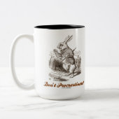 Tasse 2 Couleurs Ne procrastinez pas ! White Rabbit Watch Wonderlan (Gauche)