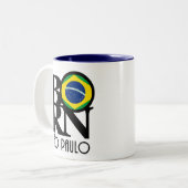 Tasse 2 Couleurs NÉ São Paulo 11oz (Devant gauche)