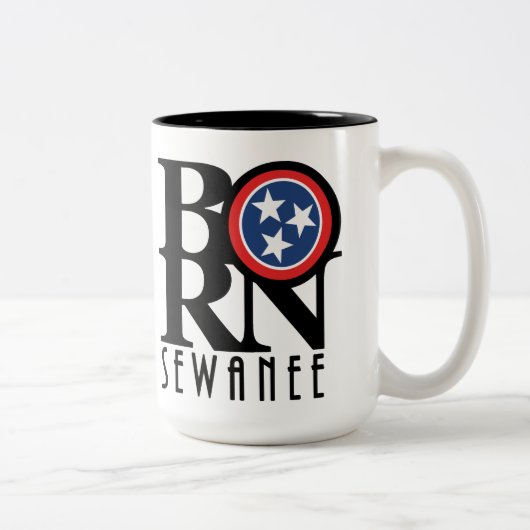Tasse 2 Couleurs NÉ Sewanee Tennessee 15oz (Droit)