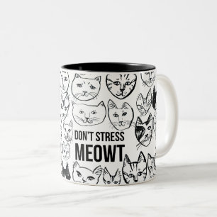 Tasse 2 Couleurs Ne soumettez pas à une contrainte le chat drôle 